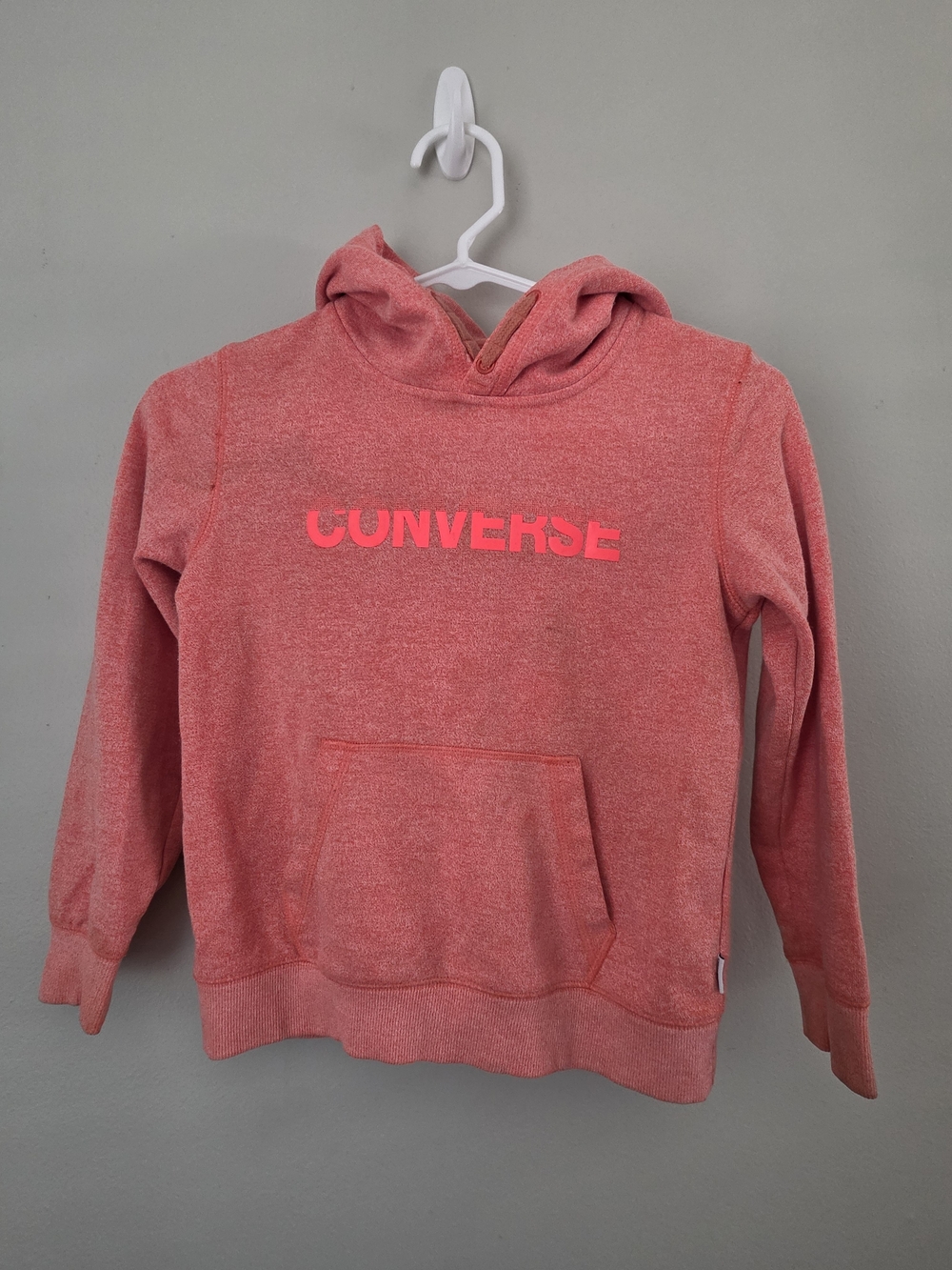 Converse Girls' Pink Pullover Hoodie Sweater